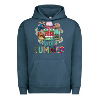 Pigment Midnight Navy Hello Summer Urban Hoodie - CowhideDigitalArt