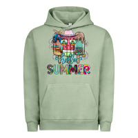 Pigment Oil Green Hello Summer Urban Hoodie - CowhideDigitalArt