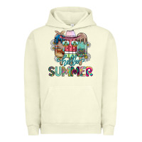 Pigment Pistachio Hello Summer Urban Hoodie - CowhideDigitalArt