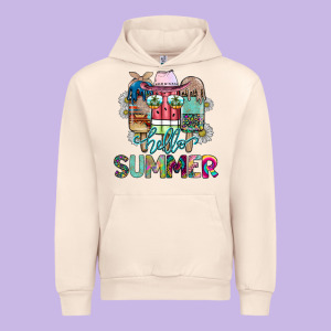 Hello Summer Urban Hoodie Designed By Cowhidedigitalart