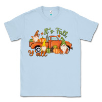 Dusty Blue It's Fall Y'all Gnome Classic Tee - MaliasSmallBusiness