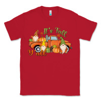 Red It's Fall Y'all Gnome Classic Tee - MaliasSmallBusiness