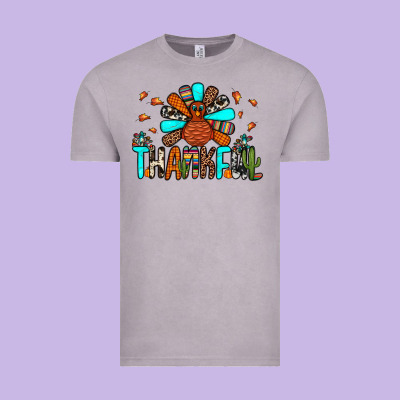 Thankful Turkey Vintage Tee Designed By Jahusdesignshop