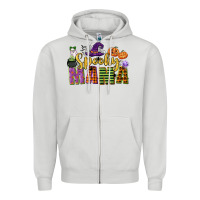 Dove Grey spooky mama Zipper Hoodie - CowGirlArtShop