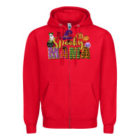 Red spooky mama Zipper Hoodie - CowGirlArtShop
