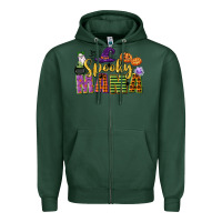 Sports Green spooky mama Zipper Hoodie - CowGirlArtShop