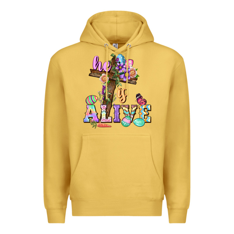 He Is Alive Easter Day Premium Hoodie by CowGirlArtShop | Teevron