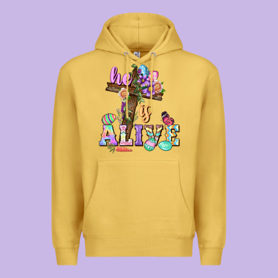 He Is Alive Easter Day Premium Hoodie Designed By Cowgirlartshop