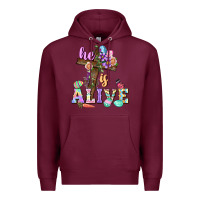 Burgundy He is alive Easter Day Premium Hoodie - CowGirlArtShop