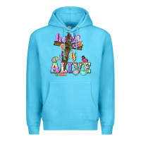 Ocean Blue He is alive Easter Day Premium Hoodie - CowGirlArtShop