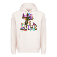 Pale Pink He is alive Easter Day Premium Hoodie - CowGirlArtShop