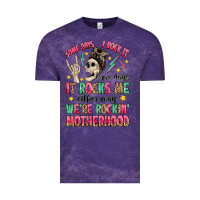 Cloud Purple some days i rock it some days it rocks me Vintage Tee - MaliasSmallBusiness