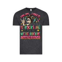 Vintage Black some days i rock it some days it rocks me Vintage Tee - MaliasSmallBusiness