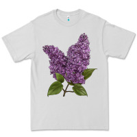 Dove Grey Purple Lilac Flower Illustrations Premium Tee - LillyAllenDesigns