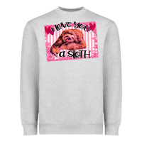 Heather Grey Valentine Sloth Heavyweight Sweatshirt - Bettercallsaul