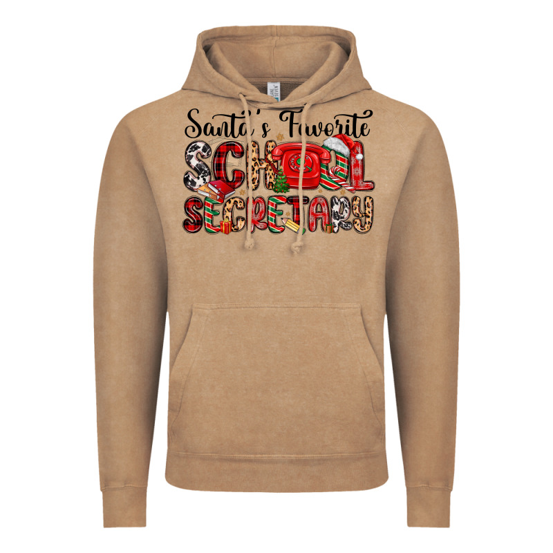 Santa S Favorite Coffee School Secretary Vintage Hoodie by MaliasSmallBusiness | Teevron