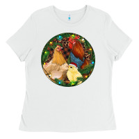 White Christmas Chick Family Ladies Tee - RanaPortraitStore