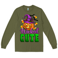 Army Green Wicked cute Long Sleeve Tee - Artiststas