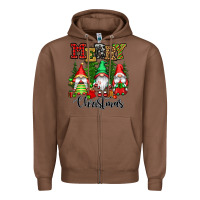 Chestnut merry christmas gnomes Zipper Hoodie - CowGirlArtShop
