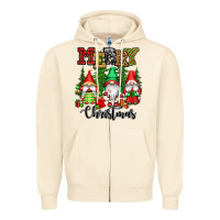 Sandshell merry christmas gnomes Zipper Hoodie - CowGirlArtShop