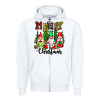 White merry christmas gnomes Zipper Hoodie - CowGirlArtShop