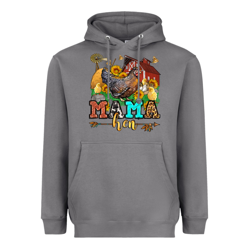 Mama Hen Western Olivia Heavyweight Hoodie by OliviaCreatesArt | Teevron