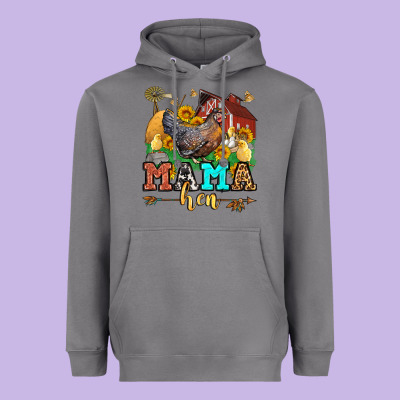 Mama Hen Western Olivia Heavyweight Hoodie Designed By Oliviacreatesart
