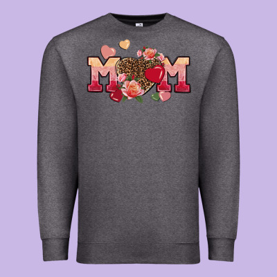 Valentine's Day Mom Premium Sweatshirt Designed By Fadigitalartstudio