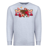 Heather Grey Valentine's Day mom Premium Sweatshirt - FaDigitalArtStudio