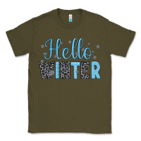 Army Green hello winter Classic Tee - JahusDesignShop