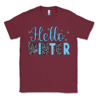Burgundy hello winter Classic Tee - JahusDesignShop