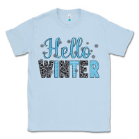 Dusty Blue hello winter Classic Tee - JahusDesignShop