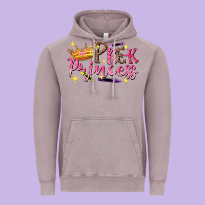 Pre K Princess Vintage Hoodie Designed By Nancycooperartshop