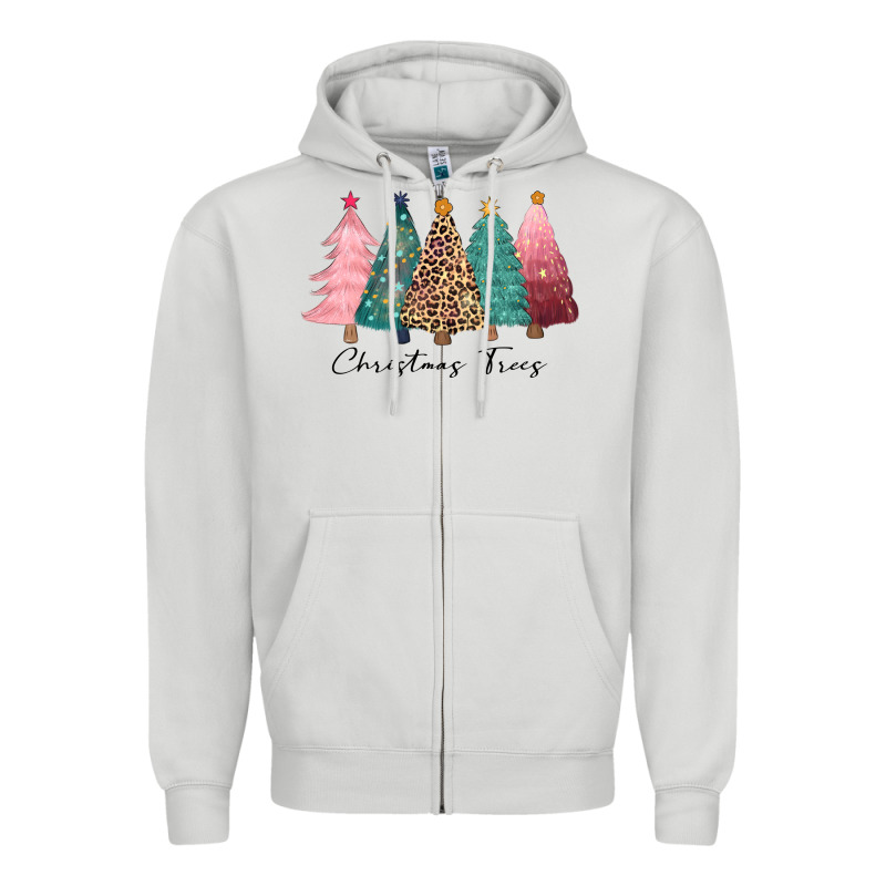 Christmas Trees Zipper Hoodie by CowGirlArtShop | Teevron