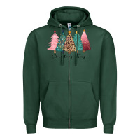 Sports Green christmas trees Zipper Hoodie - CowGirlArtShop
