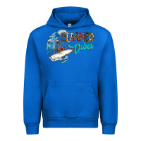Cobalt Summer Vibes Urban Hoodie - CowhideDigitalArt
