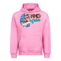 Fuchsia Pink Summer Vibes Urban Hoodie - CowhideDigitalArt