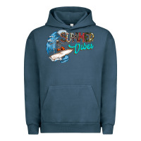 Pigment Midnight Navy Summer Vibes Urban Hoodie - CowhideDigitalArt