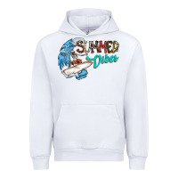 White Summer Vibes Urban Hoodie - CowhideDigitalArt