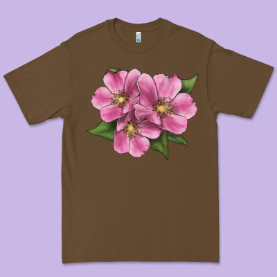 Wild Prairie Rose Illustrations Premium Tee Designed By Lillyallendesigns