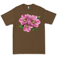 Cacao Wild Prairie Rose Illustrations Premium Tee - LillyAllenDesigns