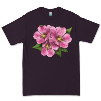 Plum Wild Prairie Rose Illustrations Premium Tee - LillyAllenDesigns