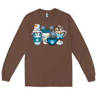 Chestnut Winter Coffee Cups Long Sleeve Tee - Artiststas