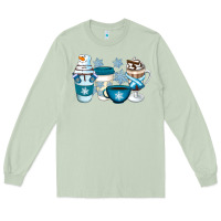 Matcha Winter Coffee Cups Long Sleeve Tee - Artiststas