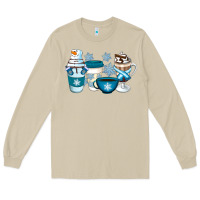 Mushroom Winter Coffee Cups Long Sleeve Tee - Artiststas