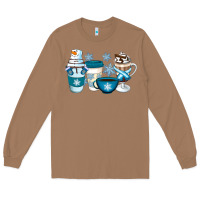 Toasted Coconut Winter Coffee Cups Long Sleeve Tee - Artiststas