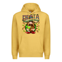 Antique Gold Fiesta gnome with tacos Mexico Premium Hoodie - HowdyJamesFarm