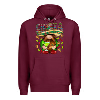 Burgundy Fiesta gnome with tacos Mexico Premium Hoodie - HowdyJamesFarm