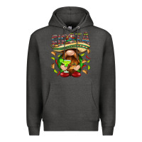 Charcoal Heather Fiesta gnome with tacos Mexico Premium Hoodie - HowdyJamesFarm