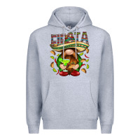 Heather Grey Fiesta gnome with tacos Mexico Premium Hoodie - HowdyJamesFarm